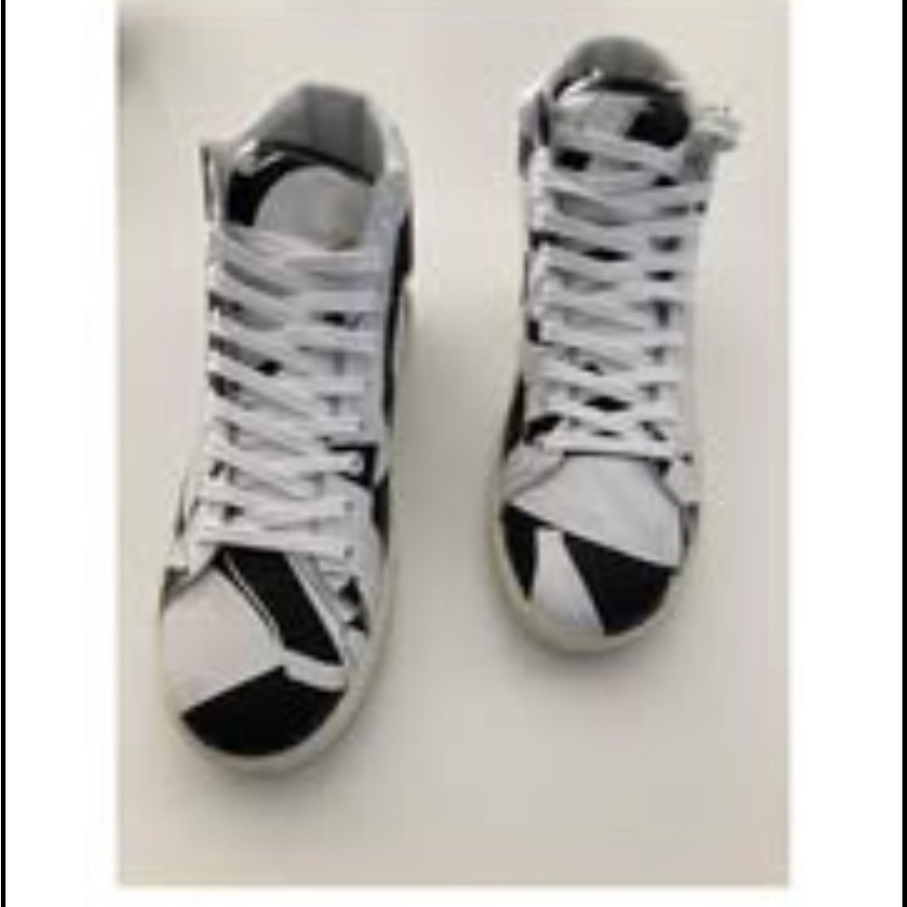 Celine high top black triangle sneakers